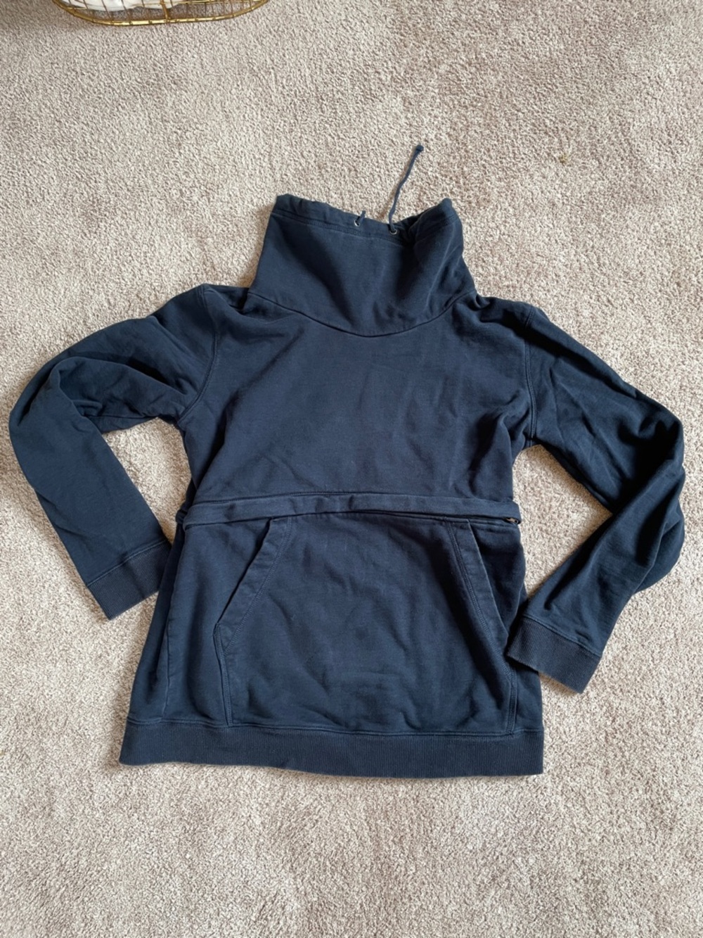 Ripe Women's Navy Funnel Neck Pullover Nursing Hoodie